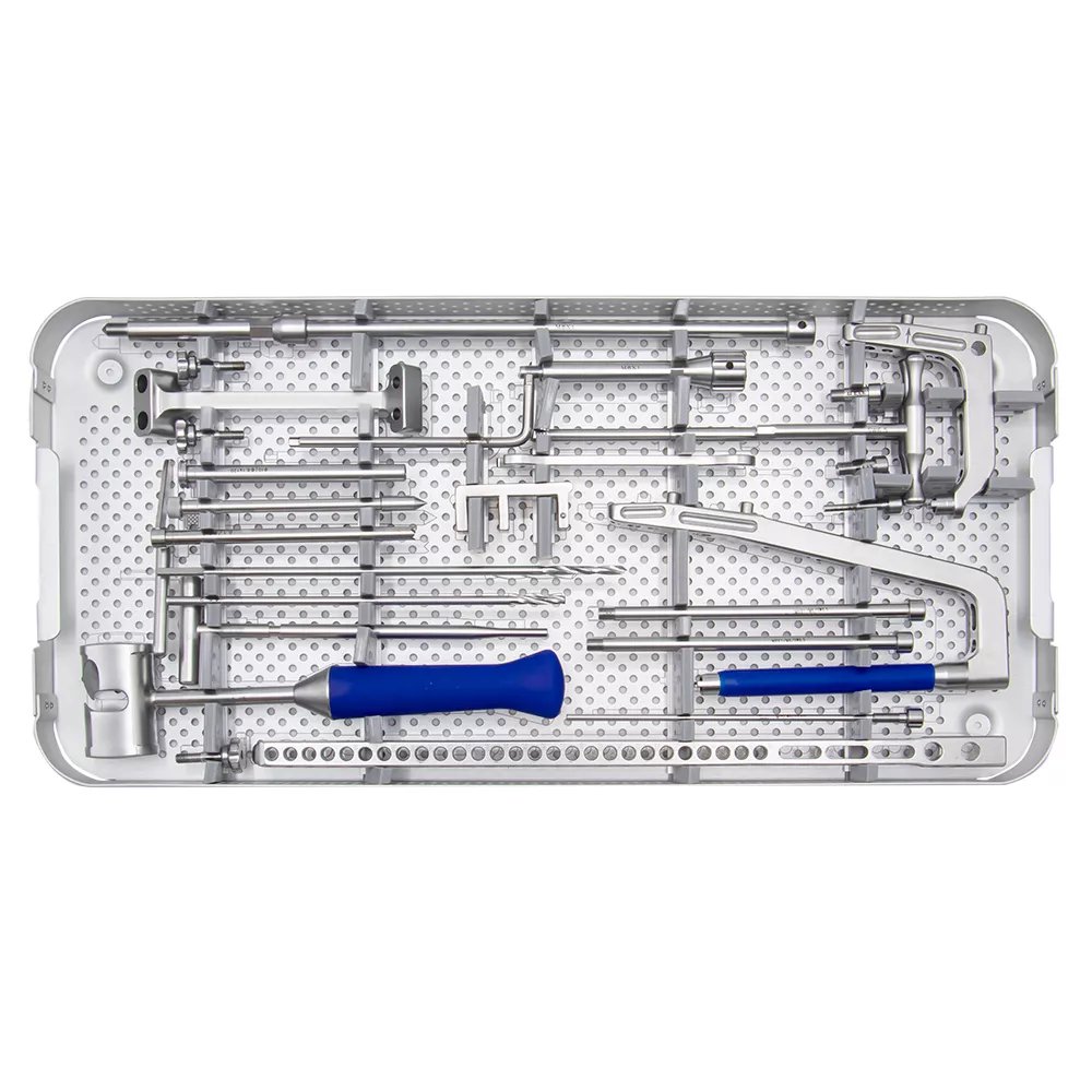 Juego de instrumentos para clavo intramedular tibial para abordaje suprarrotuliano
