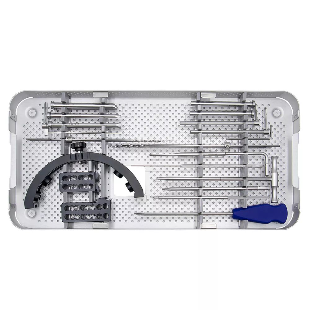 Juego de instrumentos para clavo intramedular tibial para abordaje suprarrotuliano